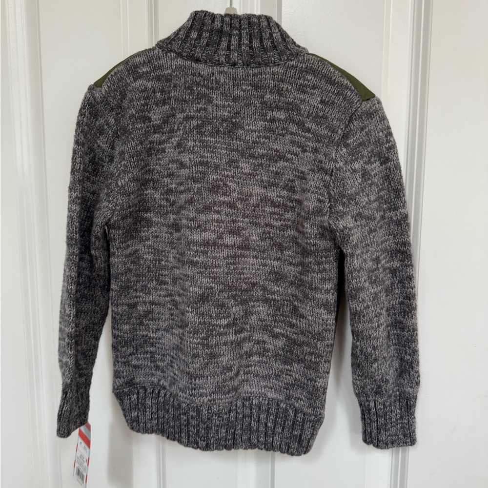 Cat & Jack Green and Gray Knit Puffer Jacket - Picture 4 of 4